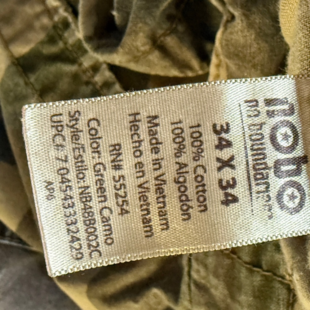 NoBo Woodland Camo Cargo Pants 34x34 Y2K Grunge Baggy Skater Vtg Camouflage - Picture 3 of 12